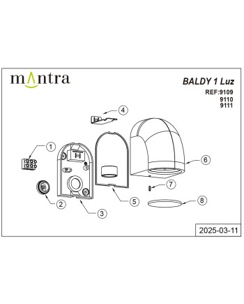 BALDY * APLIQUE 1L GU10 IP65 GRIS OSCURO